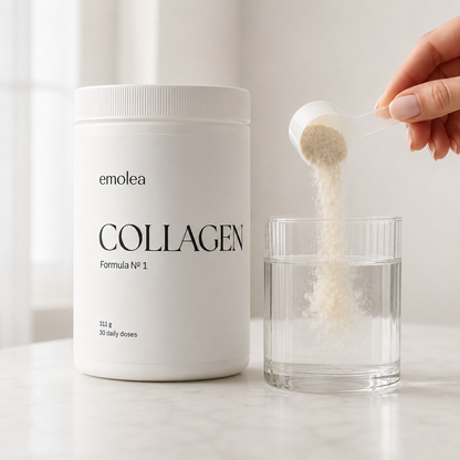 EMOLEA Collagen Formula No.1 — kolagénový prášok pre ženy po 35, na pokožku a hydratáciu